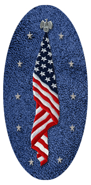 Flag at Rest Shimmer Blue